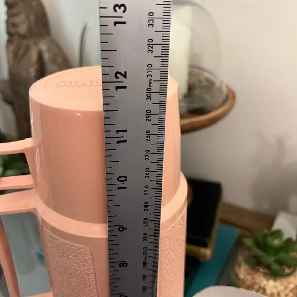 Vintage Pink plastic insulated metal Thermos for her.